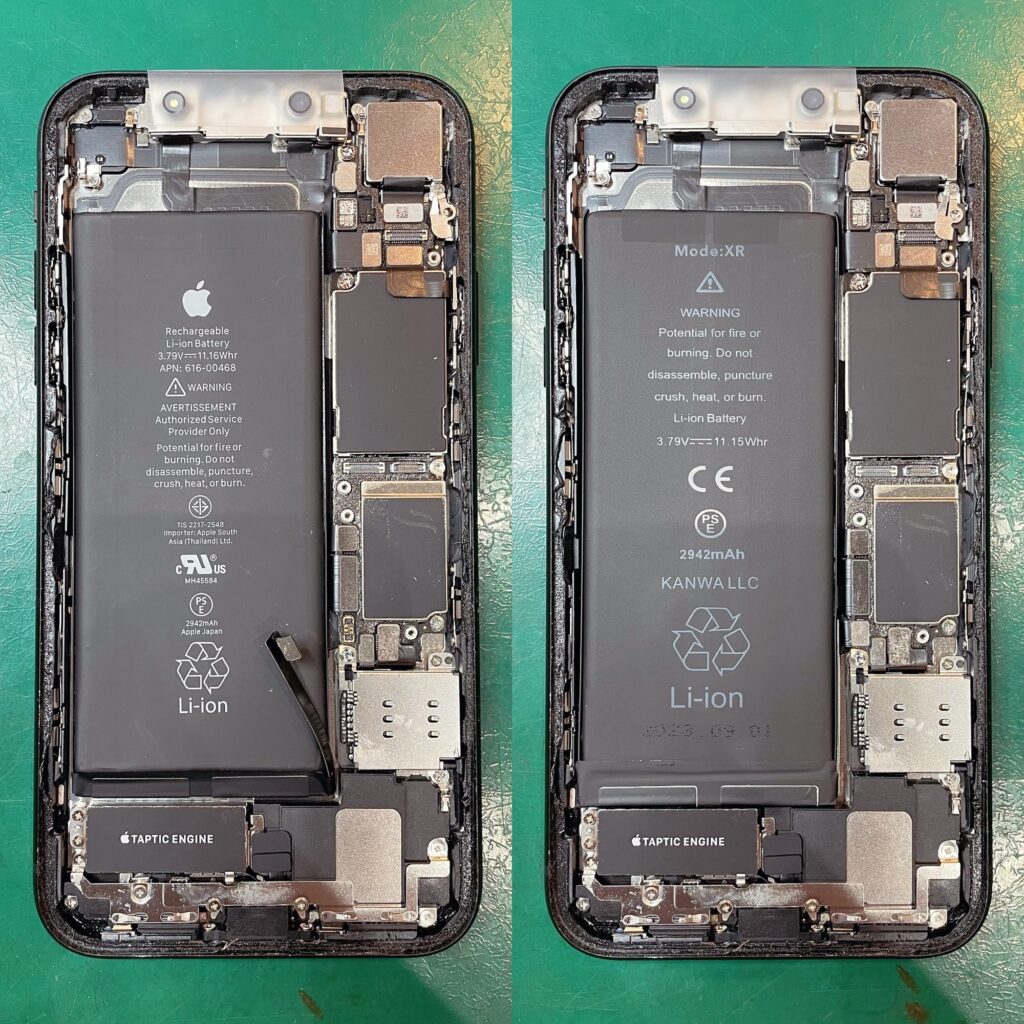 iPhoneXRの充電不良修理 Before After